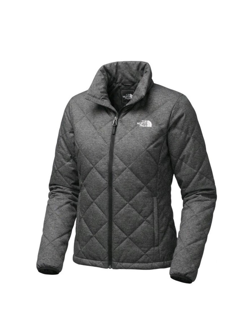 The North Face Womens S/P Jamee Jacket Coat Gray Long Sleeve Quilted Full Zip